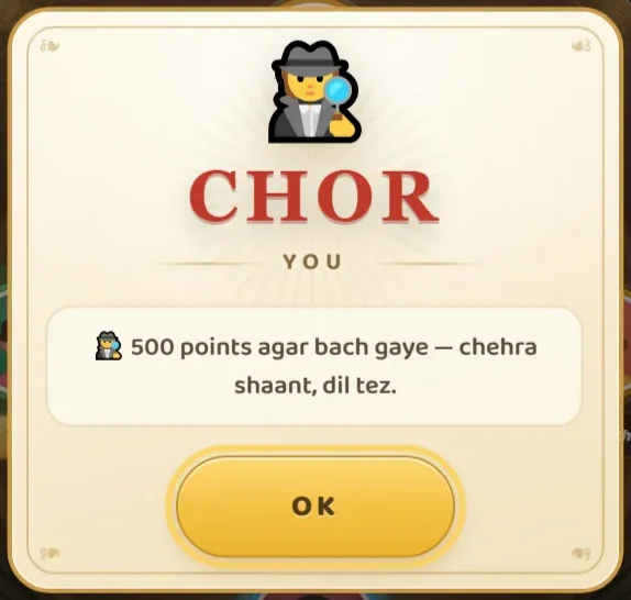 The Chor chit: 500 points if they escape