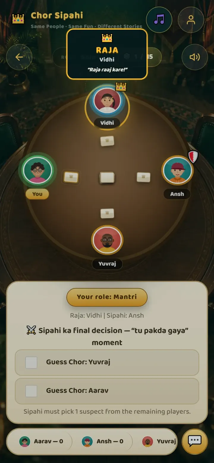 The Raja announcing themselves
