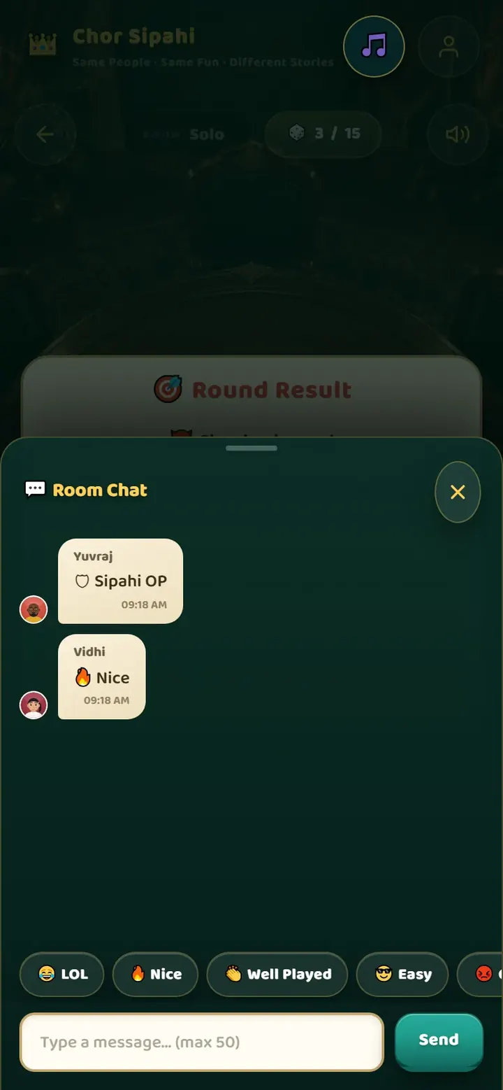 Chat at the table